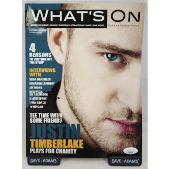 Justin Timberlake Autographed What's On Magazine JSA AB84958 (Reed Buy)