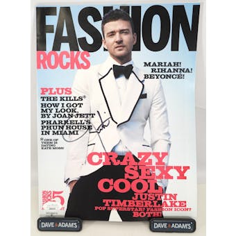 Justin Timberlake Autographed Fashion Rocks Magazine JSA AB84948 (Reed Buy)