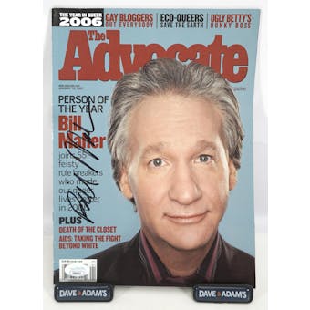 Bill Maher Autographed The Advocate Magazine JSA AB84932 (Reed Buy)