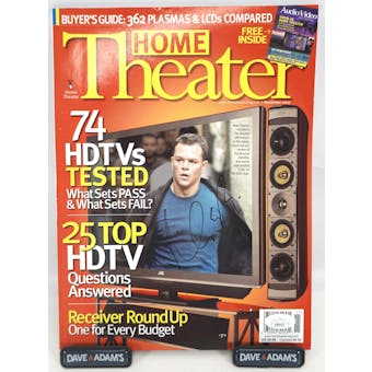 Matt Damon Autographed Home Theater Magazine JSA AB84927 (Reed Buy)