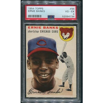 1954 Topps Baseball #94 Ernie Banks Rookie PSA 4 (VG-EX)