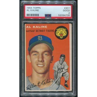 1954 Topps Baseball #201 Al Kaline Rookie PSA 2 (GOOD)