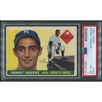 1955 Topps Baseball #123 Sandy Koufax Rookie PSA 4 (VG-EX)