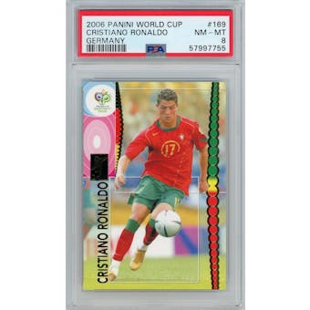 2006 Panini World Cup Germany #169 Cristiano Ronaldo PSA 8 *7755 (Reed Buy)