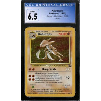 Pokemon Fossil Kabutops 9/62 CGC 6.5 No Subs