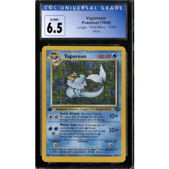 Pokemon Jungle Vaporeon 12/64 CGC 6.5 No Subs