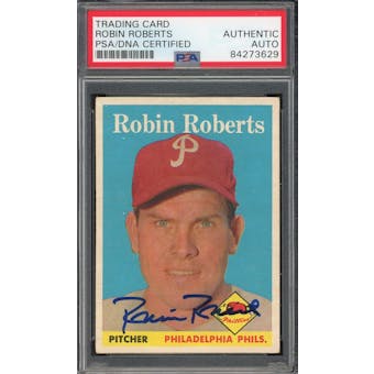 1958 Topps #90 Robin Roberts Autograph PSA/DNA *3629 (Reed Buy)