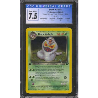 Pokemon Team Rocket 1st Edition Dark Arbok 2/82 CGC 7.5