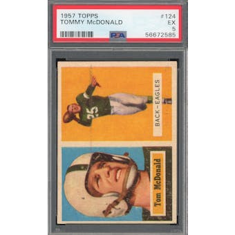 1957 Topps #124 Tommy McDonald RC PSA 5 *2585 (Reed Buy)