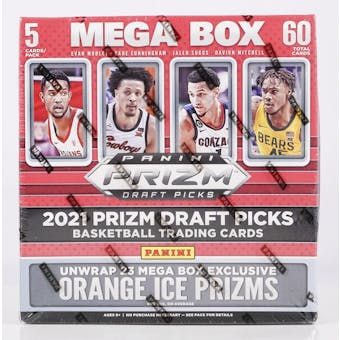 2021/22 Panini Prizm Draft Picks Basketball Mega 20-Box Case (Orange Ice Prizms!)