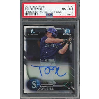 2016 Bowman Chrome #TO Tyler Oneill Prospect Auto PSA 8 *4940 (Reed Buy)