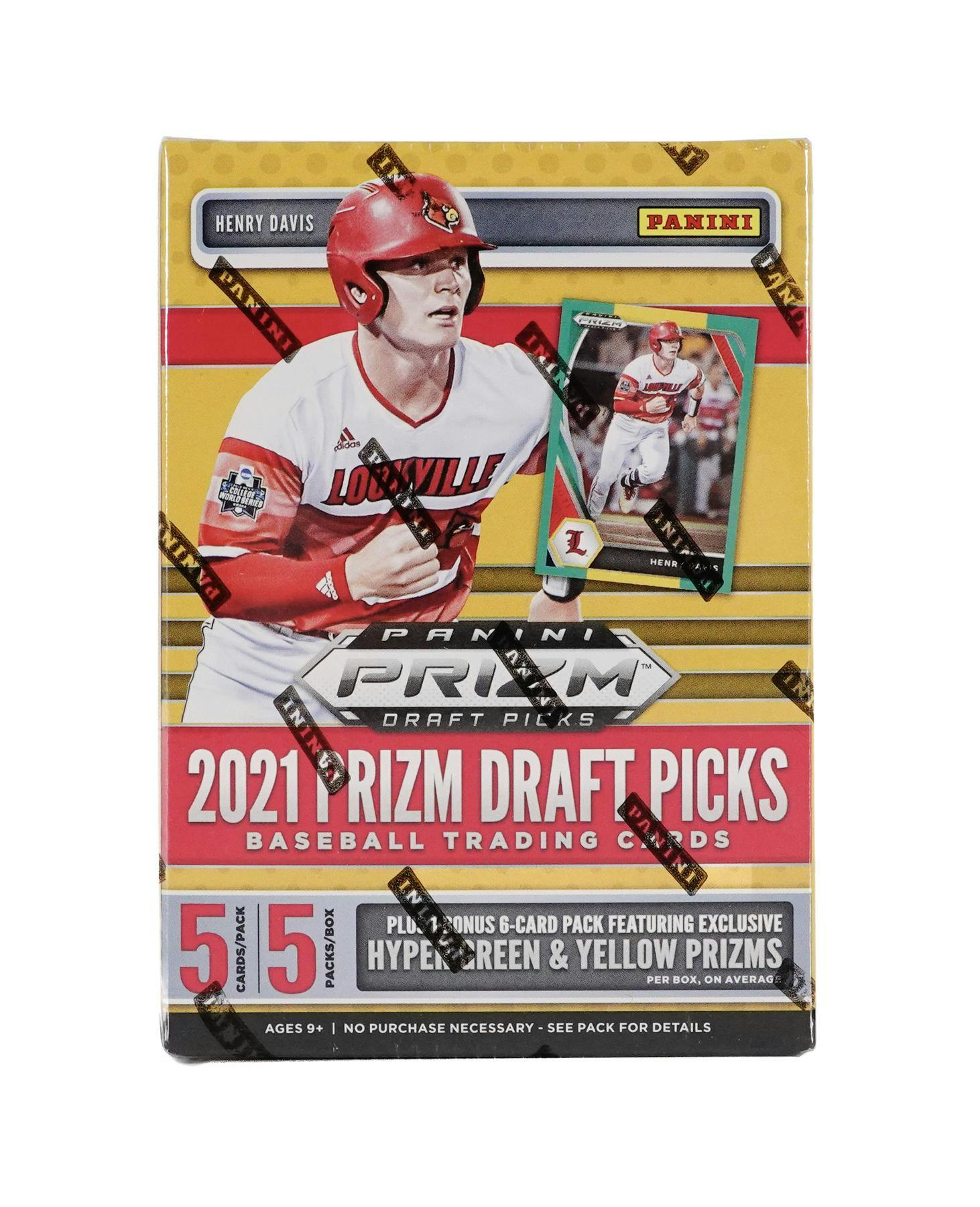2021 Panini Prizm Draft Picks Baseball 5-Pack Blaster Box (Green