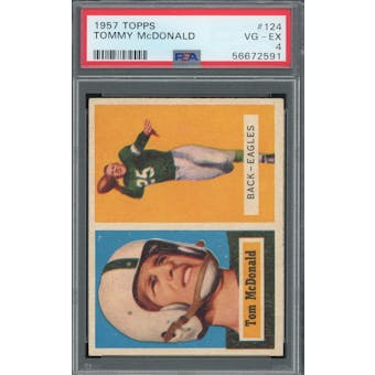 1957 Topps #124 Tommy McDonald RC PSA 4 *2591 (Reed Buy)