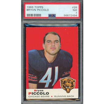 1969 Topps #26 Brian Piccolo RC PSA 7 *2494 (Reed Buy)