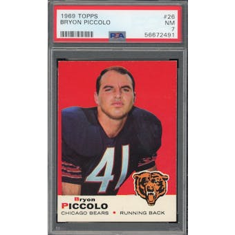 1969 Topps #26 Brian Piccolo RC PSA 7 *2491 (Reed Buy)
