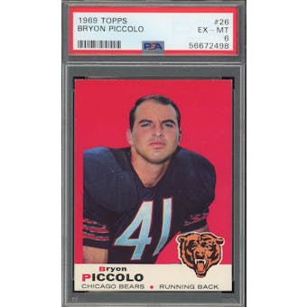 1969 Topps #26 Brian Piccolo RC PSA 6 *2498 (Reed Buy)
