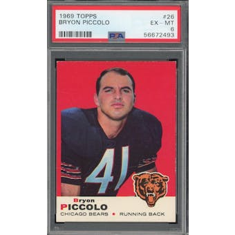 1969 Topps #26 Brian Piccolo RC PSA 6 *2493 (Reed Buy)