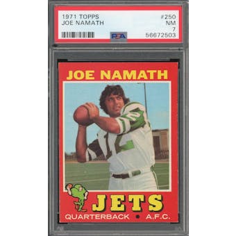 1971 Topps #250 Joe Namath PSA 7 *2503 (Reed Buy)