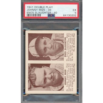 1941 Double Play #39/40 Johnny Mize XRC/Enos Slaughter XRC PSA 5 *0202 (Reed Buy)