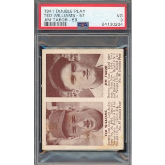 1941 Double Play #57/58 Ted Williams/Jim Tabor PSA 3 *0204 (Reed Buy)