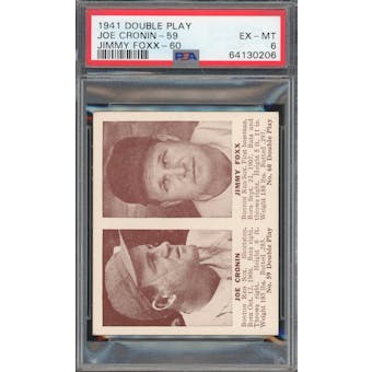 1941 Double Play #59/60 Joe Cronin/Jimmy Foxx PSA 6 *0206 (Reed Buy)