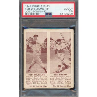 1941 Double Play #81/82 Ted Williams/Joe Cronin PSA 2.5 *0209 (Reed Buy)
