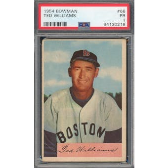 1954 Bowman #66 Ted Williams PSA 1 *0218 (Reed Buy)