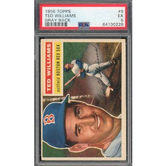 1956 Topps #5 Ted Williams GB PSA 5 *0228 (Reed Buy)
