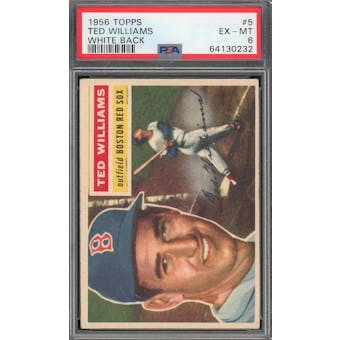 1956 Topps #5 Ted Williams WB PSA 6 *0232 (Reed Buy)