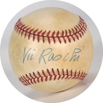 Vic Raschi Autographed AL Brown Baseball JSA XX55033 (Reed Buy)