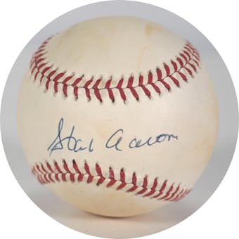 Hank Aaron Autographed NL White Baseball JSA XX55025 (Reed Buy)