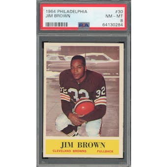 1964 Philadelphia #30 Jim Brown PSA 8 *0284 (Reed Buy)