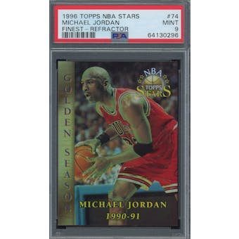 1996/97 NBA Stars Finest Refractor #74 Michael Jordan PSA 9 *0296 (Reed Buy)