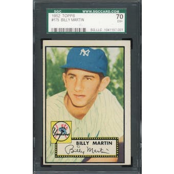 1952 Topps #175 Billy Martin RC SGC 70 *7001 (Reed Buy)