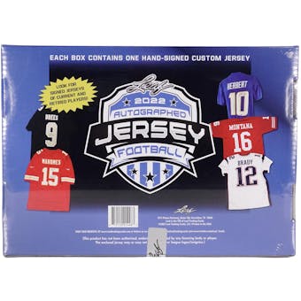 2022 Leaf Autographed Jersey Football Hobby 10-Box Case