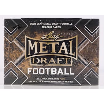 2022 Leaf Metal Draft Football Hobby Jumbo Box