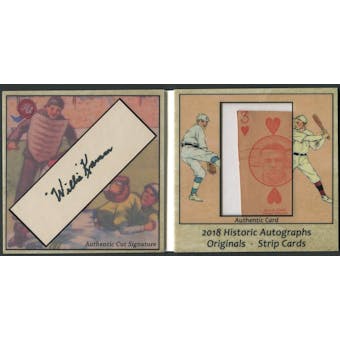 2018 Historic Autographs Originals Strip Cards Baseball Willie Kamm Cut Auto BAS Authentic