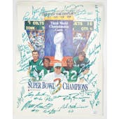New York Jets 1968 Super Champions Team Signed Poster JSA XX55042 (Reed Buy)