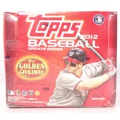 2012 Topps Update Series Baseball Jumbo Box(EX Box/Mint Packs) (Reed Buy)