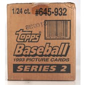 1993 Topps Series 2 Baseball Jumbo Pack Carton Box (Reed Buy)
