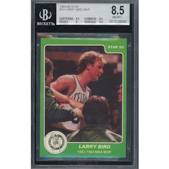 1984/85 Star #12 Larry Bird MVP BGS 8.5 *9595 (Reed Buy)
