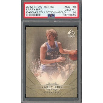 2012/13 SP Authentic Canvas Collection Gold #CC10 Larry Bird PSA 10 *6815 (Reed Buy)