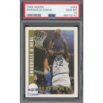 1992/93 Hoops #442 Shaquille O'Neal RC PSA 10 *2141 (Reed Buy)