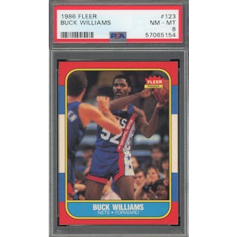 1986/87 Fleer #123 Buck Williams RC PSA 8 *5154 (Reed Buy)