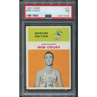 1961/62 Fleer Basketball #10 Bob Cousy PSA 7 (NM)