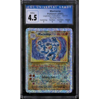 Pokemon Legendary Collection Reverse Holo Foil Machamp 15/110 CGC 4.5