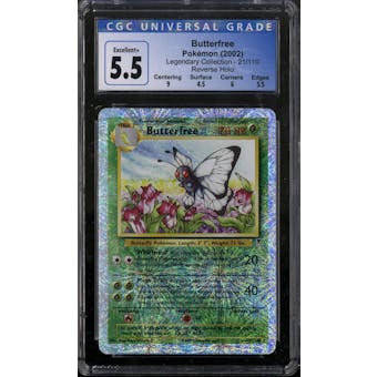 Pokemon Legendary Collection Reverse Holo Foil Butterfree 21/110 CGC 5.5