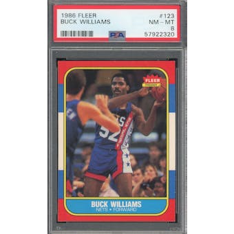 1986/87 Fleer #123 Buck Williams PSA 8 *2320 (Reed Buy)