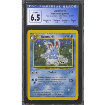 Pokemon Neo Genesis Azumarill 2/111 CGC 6.5 (9.5 Centering, 7 Edges)
