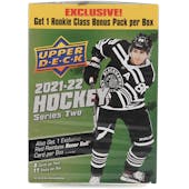 2021/22 Upper Deck Series 2 Hockey 11-Pack Mega Box (Rookie Class Bonus Pack!)